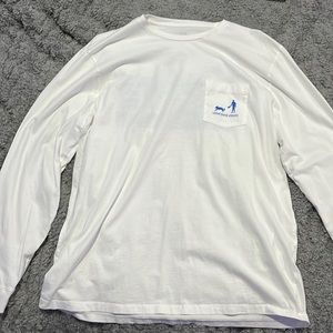 White vineyard vines lacrosse and dog long sleeve